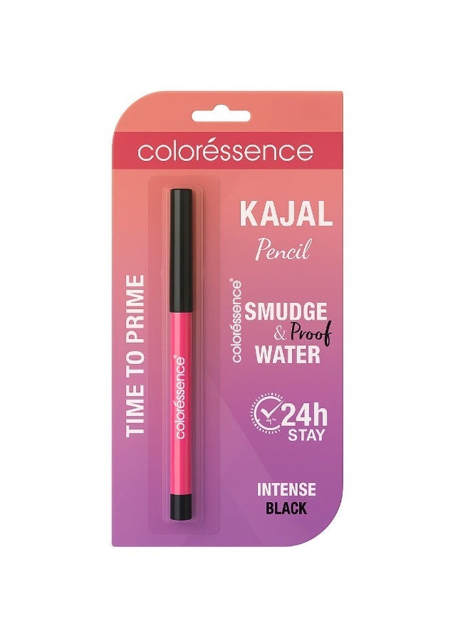 Coloressence Time to Prime Kajal Pencil| Intense Black Color| Matte Finish| Smudge-proof & Waterproof| Stays Upto 24 Hours| Infused with Almond Oil| Bold Black Rich Color Payoff| One Swipe Application - Image 1
